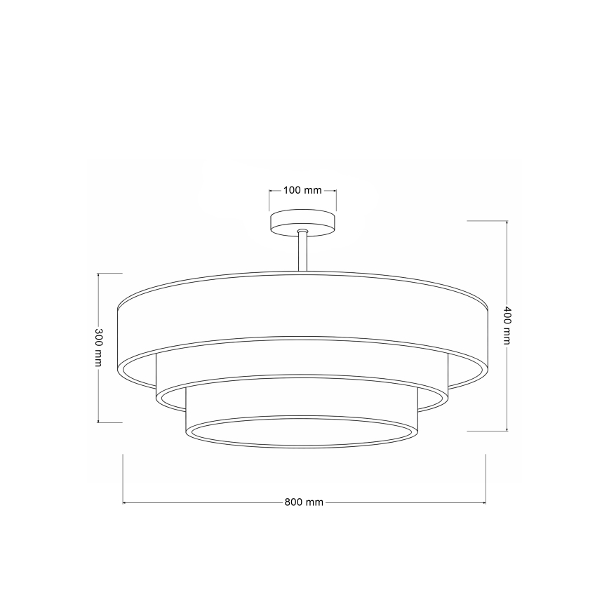 Brilagi - Přisazený lustr LUNETA 3xE27/60W/230V pr. 80 cm hnědá/béžová/krémová