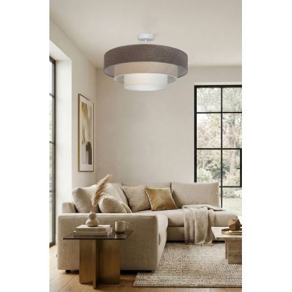 BRILAGI - Přisazený lustr LUNETA 3xE27/60W/230V pr. 80 cm šedá/krémová/bílá