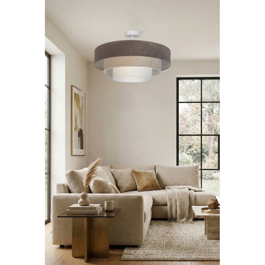 BRILAGI - Přisazený lustr LUNETA 3xE27/60W/230V pr. 80 cm šedá/krémová/bílá