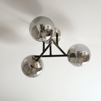 Brilagi - Přisazený lustr MALIVA 3xE14/15W/230V matný chrom/kouřová