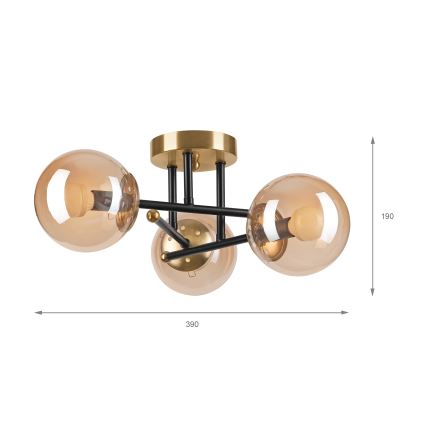 Brilagi - Přisazený lustr MALIVA 3xE14/15W/230V zlatá