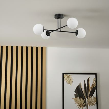 Brilagi - Přisazený lustr MALIVA 4xE14/15W/230V černá/bílá