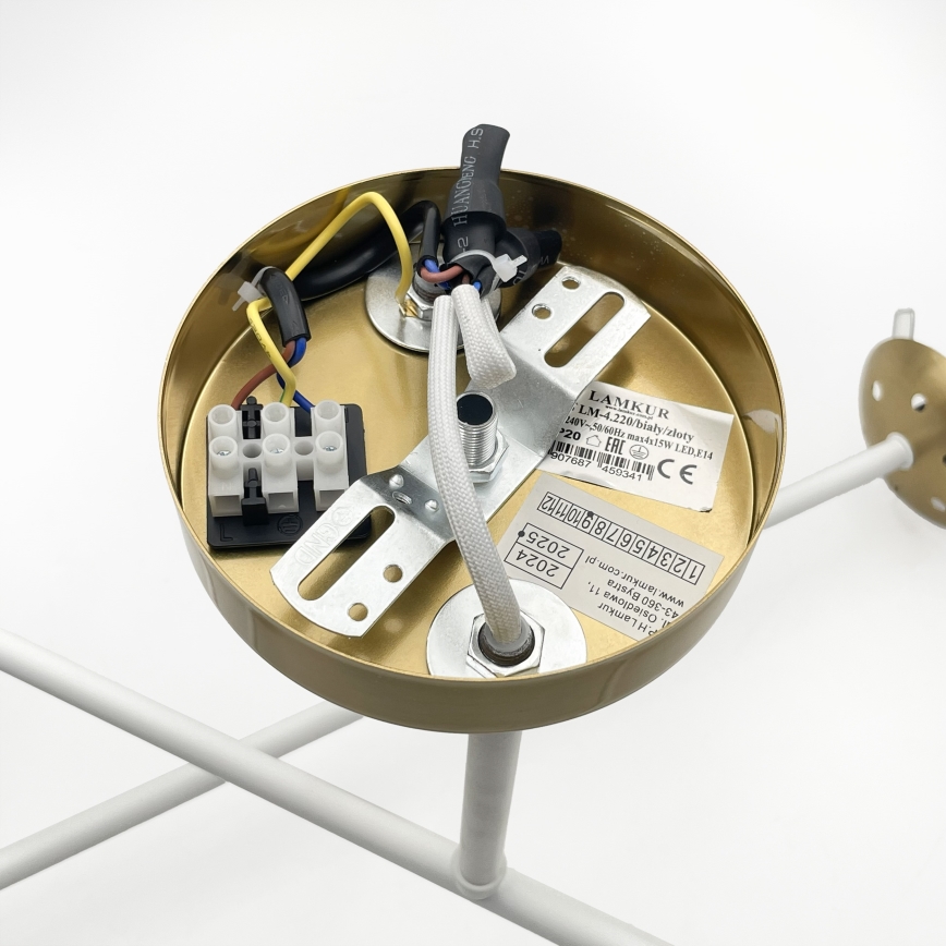 Brilagi - Přisazený lustr MALIVA 4xE14/15W/230V zlatá/bílá