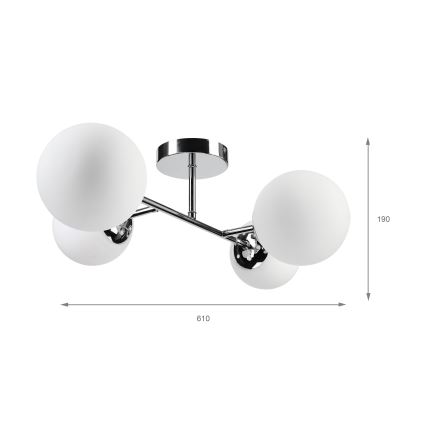 Brilagi - Přisazený lustr MALONY 4xE14/20W/230V lesklý chrom