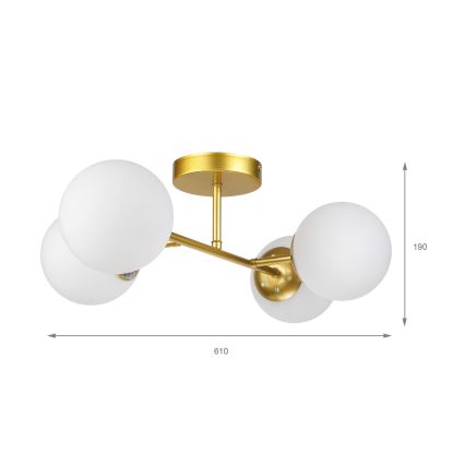Brilagi - Přisazený lustr MALONY 4xE14/20W/230V zlatá