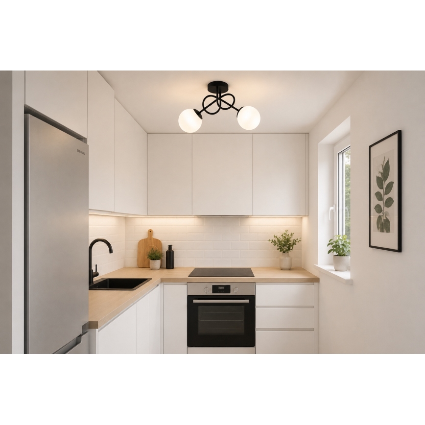 Brilagi - Přisazený lustr MILO 2xE27/60W/230V černá