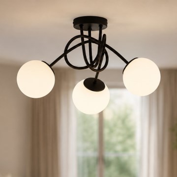 Brilagi - Přisazený lustr MILO 3xE27/60W/230V černá