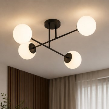 Brilagi - Přisazený lustr MILO 4xE27/60W/230V černá