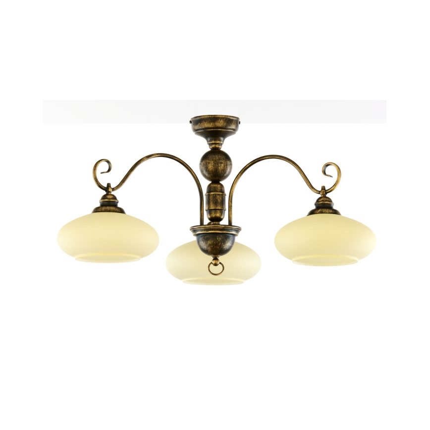 Brilagi - Přisazený lustr MOLLERO 3xE27/15W/230V pr. 84 cm bronz/patina