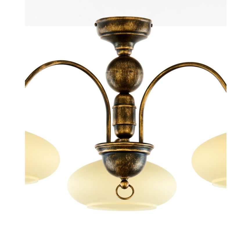 Brilagi - Přisazený lustr MOLLERO 3xE27/15W/230V pr. 84 cm bronz/patina