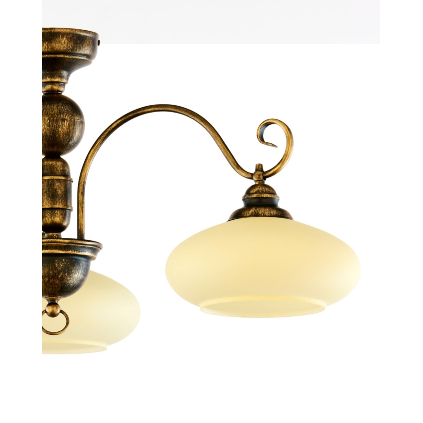 Brilagi - Přisazený lustr MOLLERO 3xE27/15W/230V pr. 84 cm bronz/patina