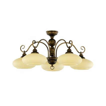 Brilagi - Přisazený lustr MOLLERO 5xE27/15W/230V pr. 84 cm bronz/patina