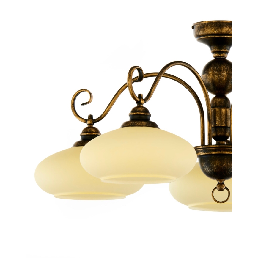 Brilagi - Přisazený lustr MOLLERO 5xE27/15W/230V pr. 84 cm bronz/patina