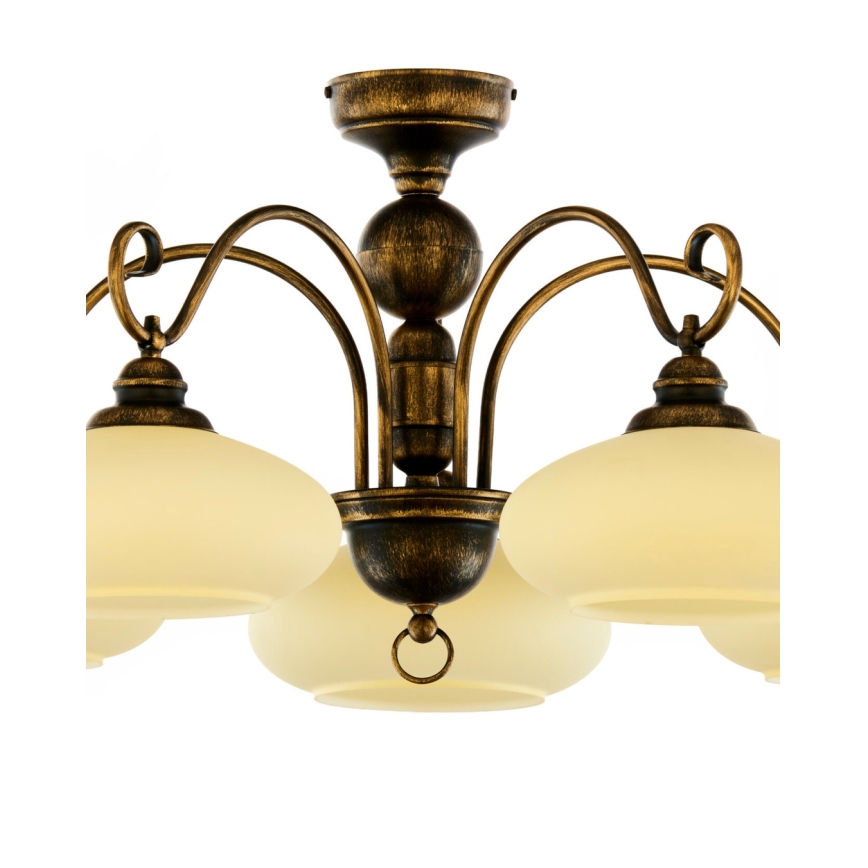 Brilagi - Přisazený lustr MOLLERO 5xE27/15W/230V pr. 84 cm bronz/patina