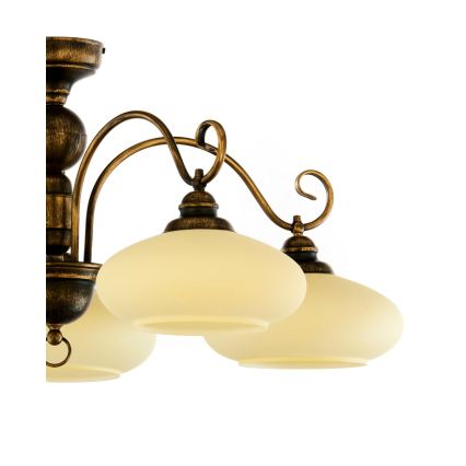 Brilagi - Přisazený lustr MOLLERO 5xE27/15W/230V pr. 84 cm bronz/patina