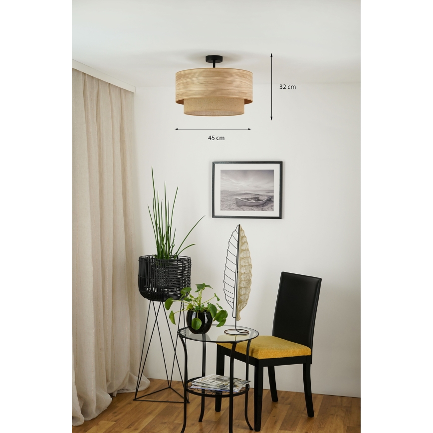 Brilagi - Přisazený lustr MONTANA BOHO 1xE27/15W/230V pr. 45 cm hnědá
