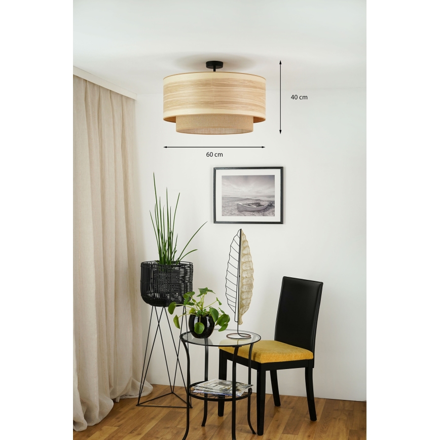 Brilagi - Přisazený lustr MONTANA BOHO 1xE27/15W/230V pr. 60 cm hnědá