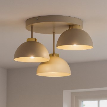 Brilagi - Přisazený lustr MOON 3xE27/60W/230V béžová/zlatá