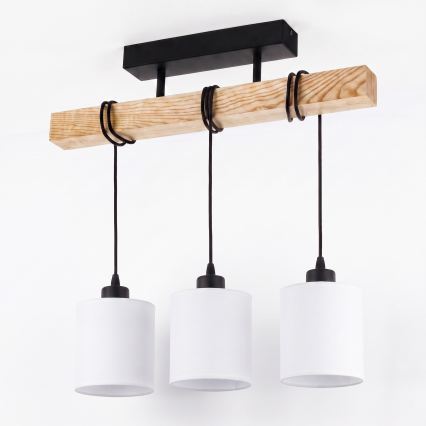 Brilagi - Přisazený lustr NUBILA 3xE27/60W/230V borovice/bílá