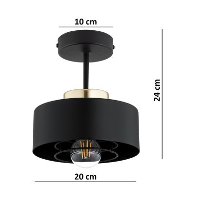 Brilagi - Přisazený lustr SPRING 1xE27/60W/230V černá/zlatá