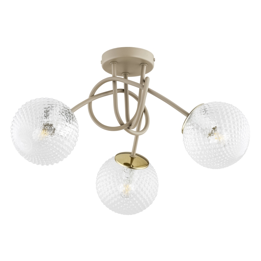 Brilagi - Přisazený lustr STELLA 3xE27/60W/230V béžová/zlatá
