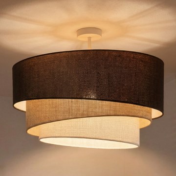 Brilagi - Přisazený lustr TRIO 3xE27/60W/230V pr. 60 cm hnědá/béžová/bílá