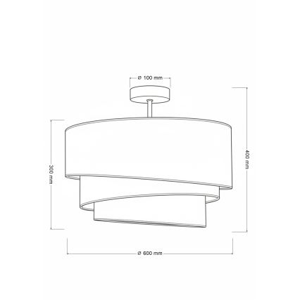 Brilagi - Přisazený lustr TRIO 3xE27/60W/230V pr. 60 cm hnědá/béžová/bílá