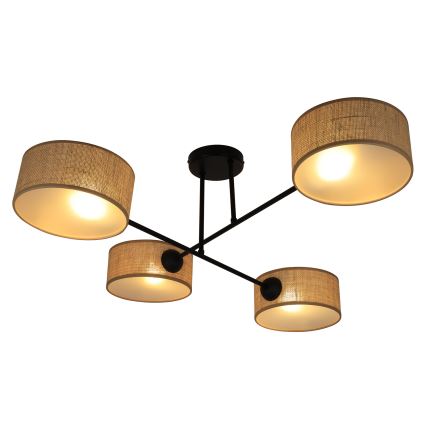 Brilagi - Přisazený lustr VIRGO 4xE14/40W/230V béžová/černá
