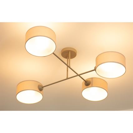 Brilagi - Přisazený lustr VIRGO 4xE14/40W/230V krémová/zlatá
