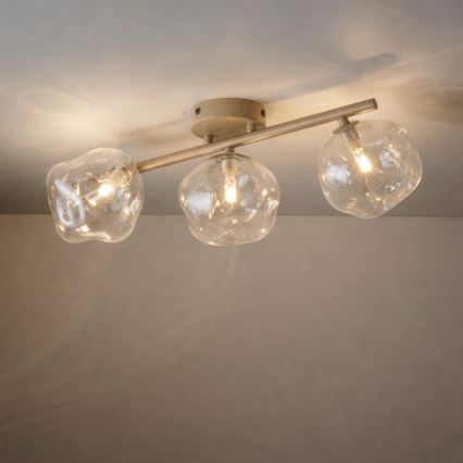 Brilagi - Přisazený lustr VULCANO 3xG9/8W/230V béžová/kouřová béžová