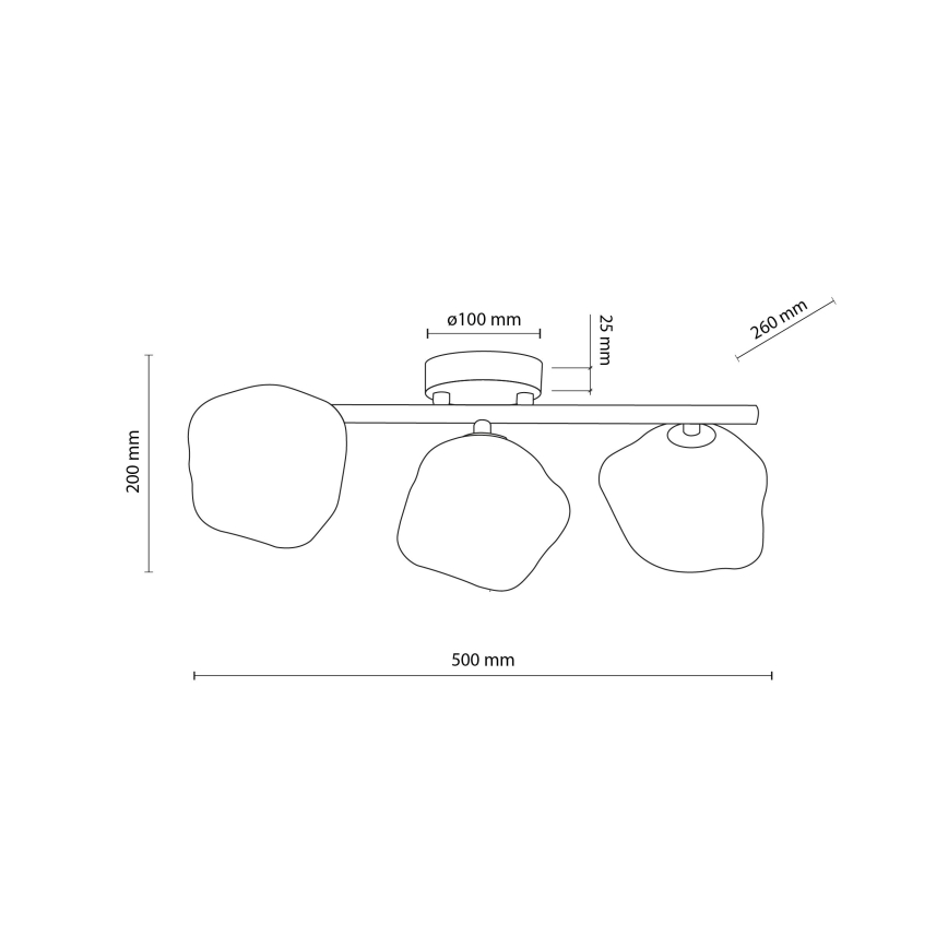 Brilagi - Přisazený lustr VULCANO 3xG9/8W/230V béžová/kouřová béžová