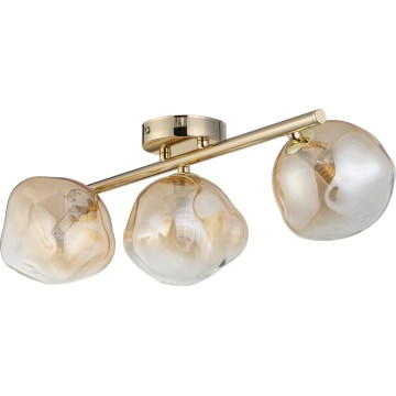 Brilagi - Přisazený lustr VULCANO 3xG9/8W/230V zlatá/kouřová béžová