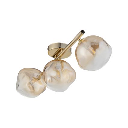 Brilagi - Přisazený lustr VULCANO 3xG9/8W/230V zlatá/kouřová béžová