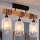 Brilagi - Přisazený lustr WOOD GLASS 3xE27/60W/230V borovice/černá/bílá