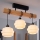 Brilagi - Přisazený lustr WOOD GLASS 3xE27/60W/230V borovice/černá/bílá