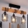 Brilagi - Přisazený lustr WOOD GLASS 3xE27/60W/230V borovice/černá/kouřová béžová