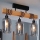 Brilagi - Přisazený lustr WOOD GLASS 3xE27/60W/230V borovice/černá/kouřová šedá