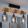 Brilagi - Přisazený lustr WOOD GLASS 3xE27/60W/230V borovice/černá/kouřová šedá