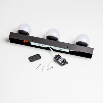 BRILAGI - SADA 2x LED Koupelnové nástěnné svítidlo HOLLYWOOD 3xLED/3W/230V 39 cm IP44 černá