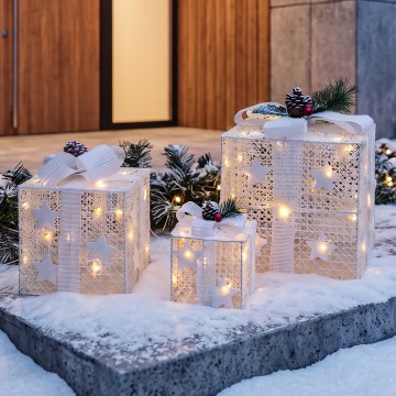 BRILAGI - SADA 3x LED Venkovní vánoční dekorace LED/230V IP44 dárky