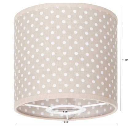 BRILAGI - Stínidlo univerzální BOBO E27 pr. 15 cm béžová/puntíky