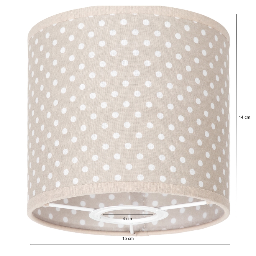 BRILAGI - Stínidlo univerzální BOBO E27 pr. 15 cm béžová/puntíky