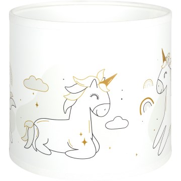 Brilagi - Stínidlo univerzální BOBO E27 pr. 15 cm bílá/jednorožci