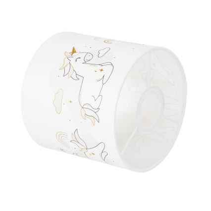 BRILAGI - Stínidlo univerzální BOBO E27 pr. 15 cm bílá/jednorožci