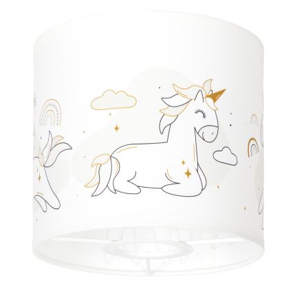 BRILAGI - Stínidlo univerzální BOBO E27 pr. 15 cm bílá/jednorožci
