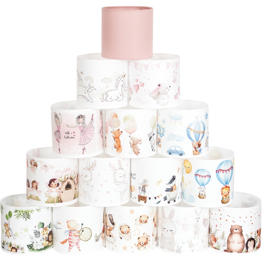 BRILAGI - Stínidlo univerzální BOBO E27 pr. 15 cm bílá/králíčci