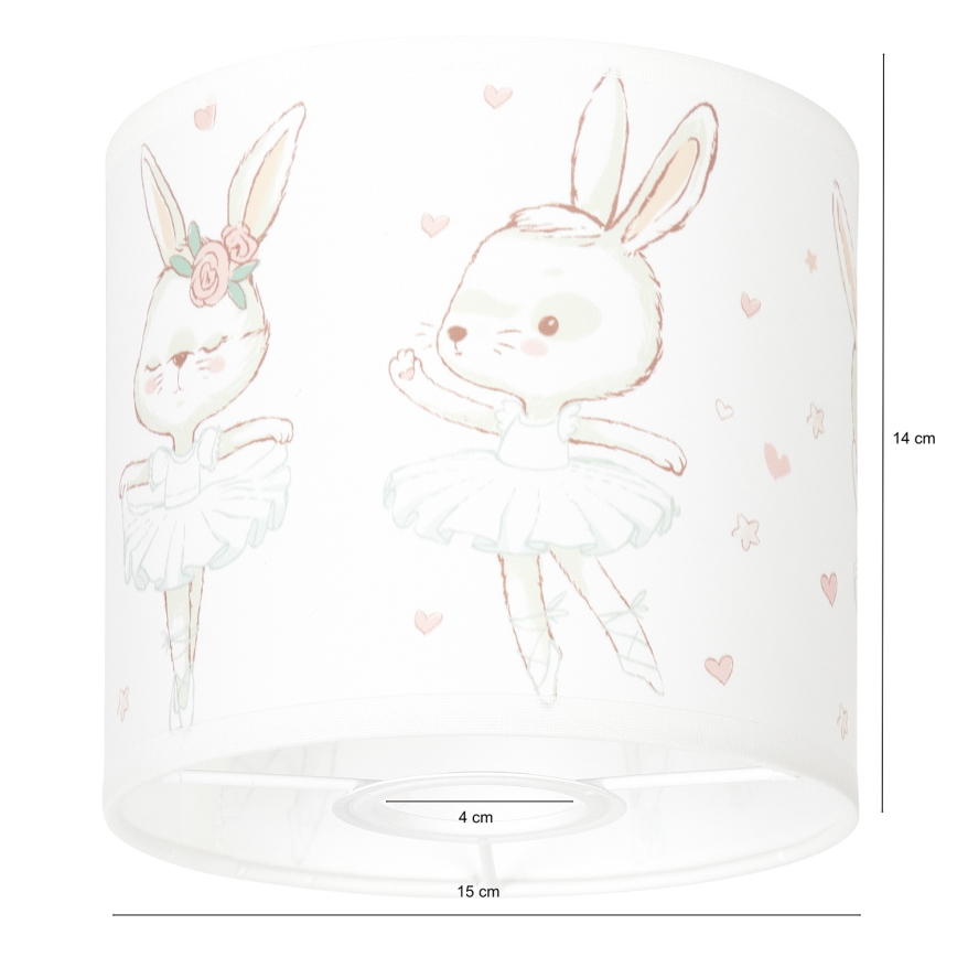 BRILAGI - Stínidlo univerzální BOBO E27 pr. 15 cm bílá/králíčci