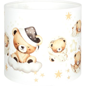 Brilagi - Stínidlo univerzální BOBO E27 pr. 15 cm bílá/medvídci