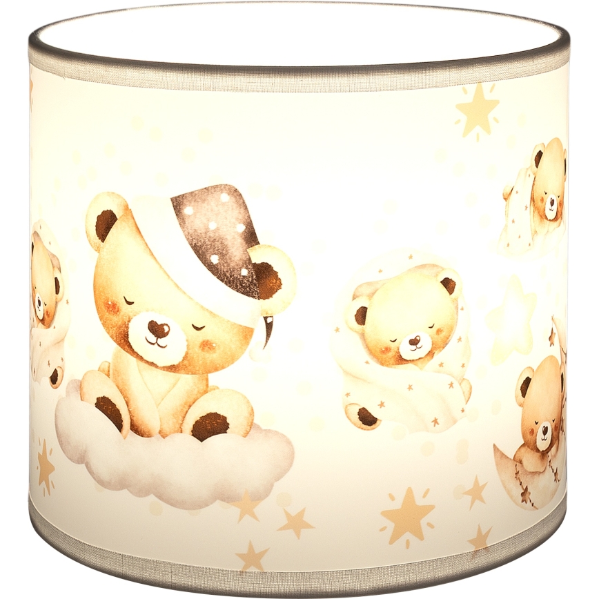 Brilagi - Stínidlo univerzální BOBO E27 pr. 15 cm bílá/medvídci