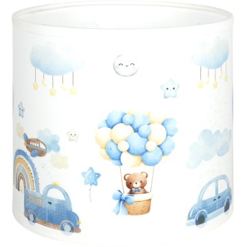 Brilagi - Stínidlo univerzální BOBO E27 pr. 15 cm bílá/modrá/medvídci
